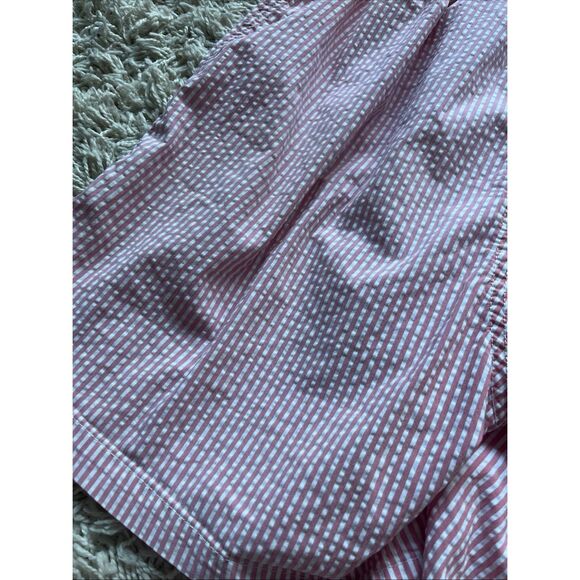 Polo Ralph Lauren Men's Small Seersucker Lined Swim Trunks Pink Striped Vintage - Picture 7 of 10